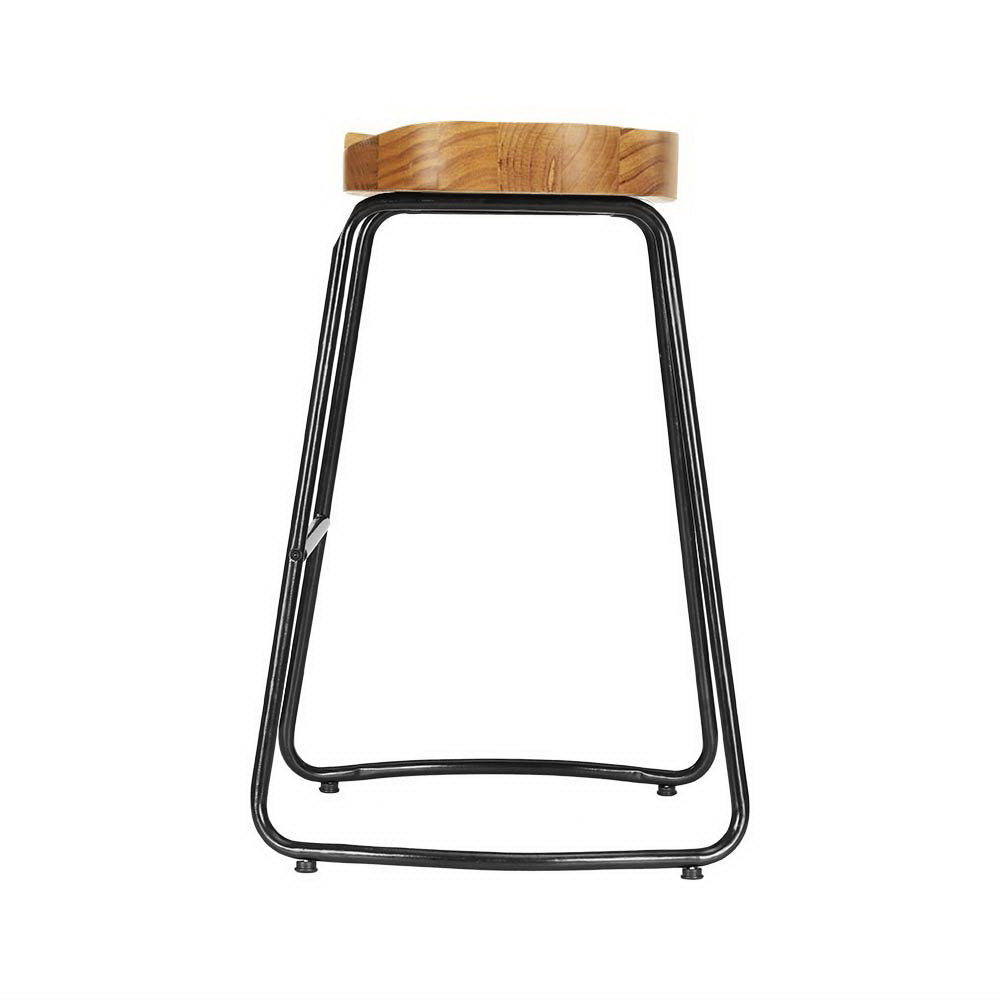 Artiss 4x Bar Stools Tractor Seat 65cm Wooden
