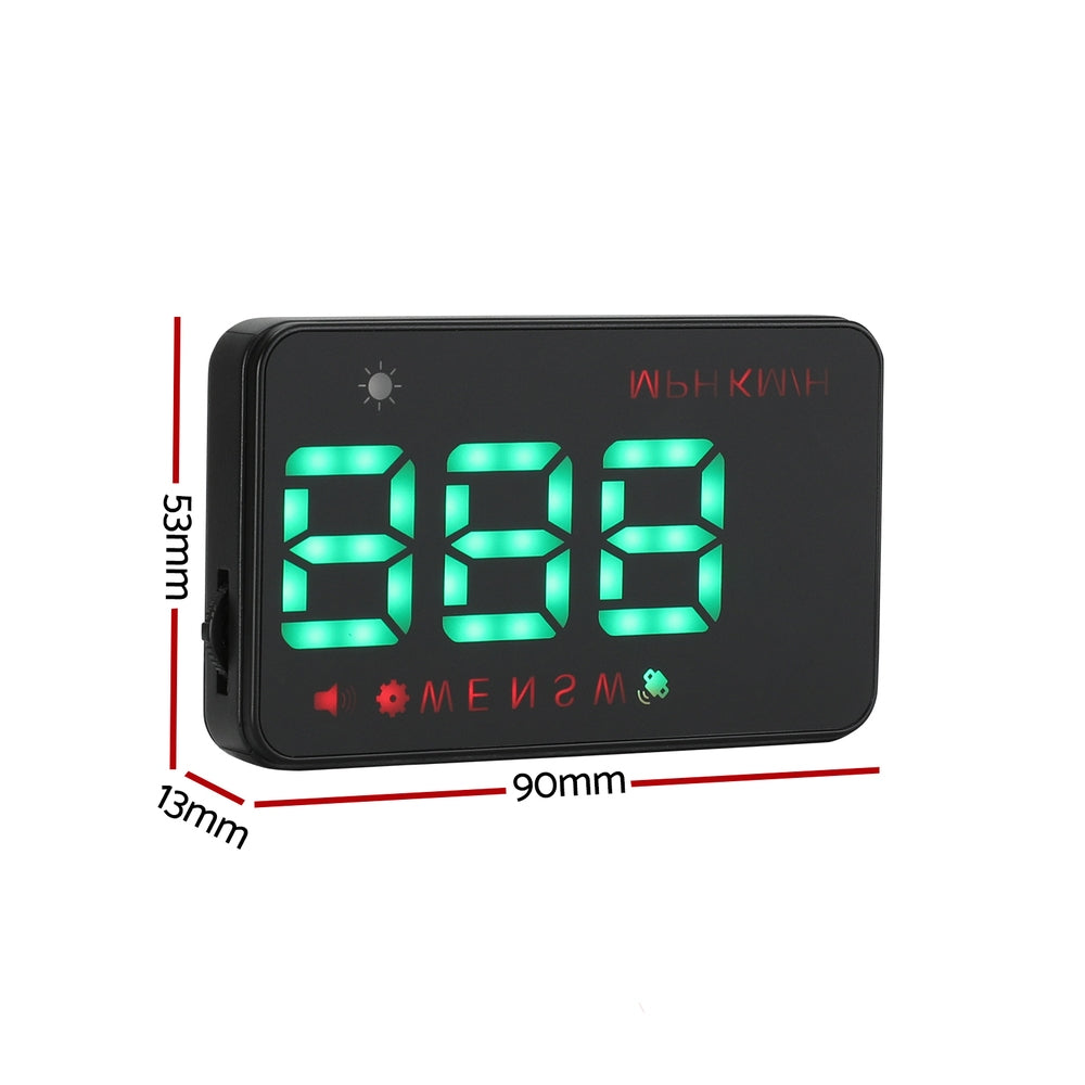 Giantz Universal Car Digital GPS Speedometer HUD Display Overspeed Warning Alarm 2 Modes