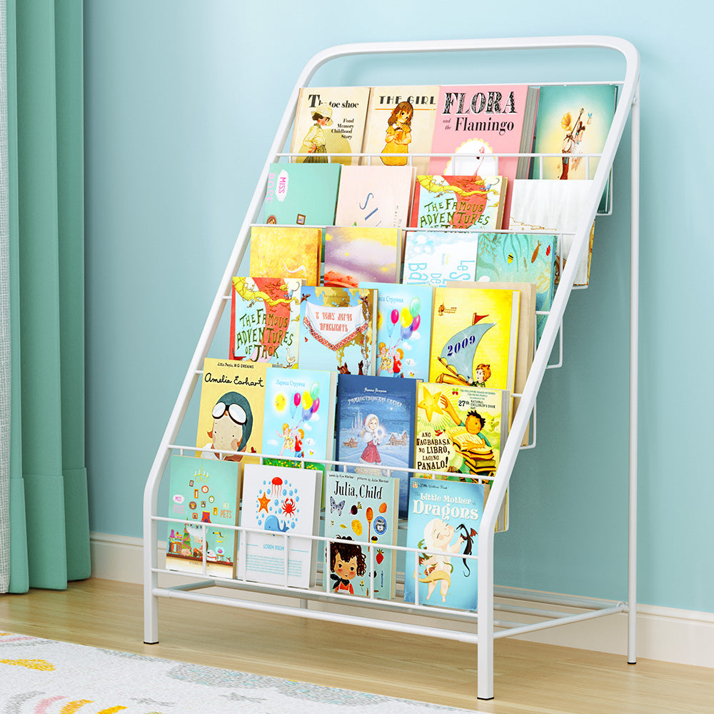 Keezi 6 Tiers Kids Bookshelf Magazine Rack Children Bookcase Organiser Foldable