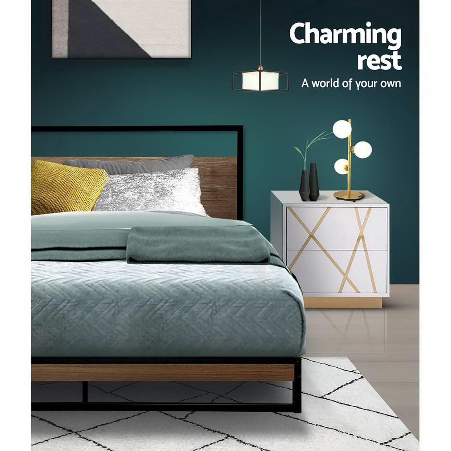 Artiss Bed Frame Metal Bed Frame DANE - King Single