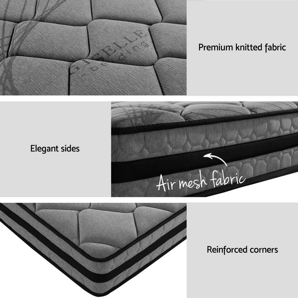 Artiss Bed Frame Queen Size Metal Frame DANE with Mattress