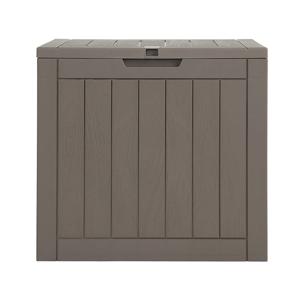 Gardeon Outdoor Storage Box 118L Container Lockable Garden Toy Tool Shed Grey