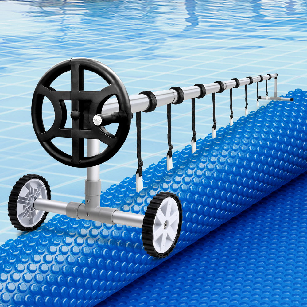 Aqua Buddy Pool Cover 600 Micron 6.5x3m w/ Roller 4m Swimming Pools Solar Blanket