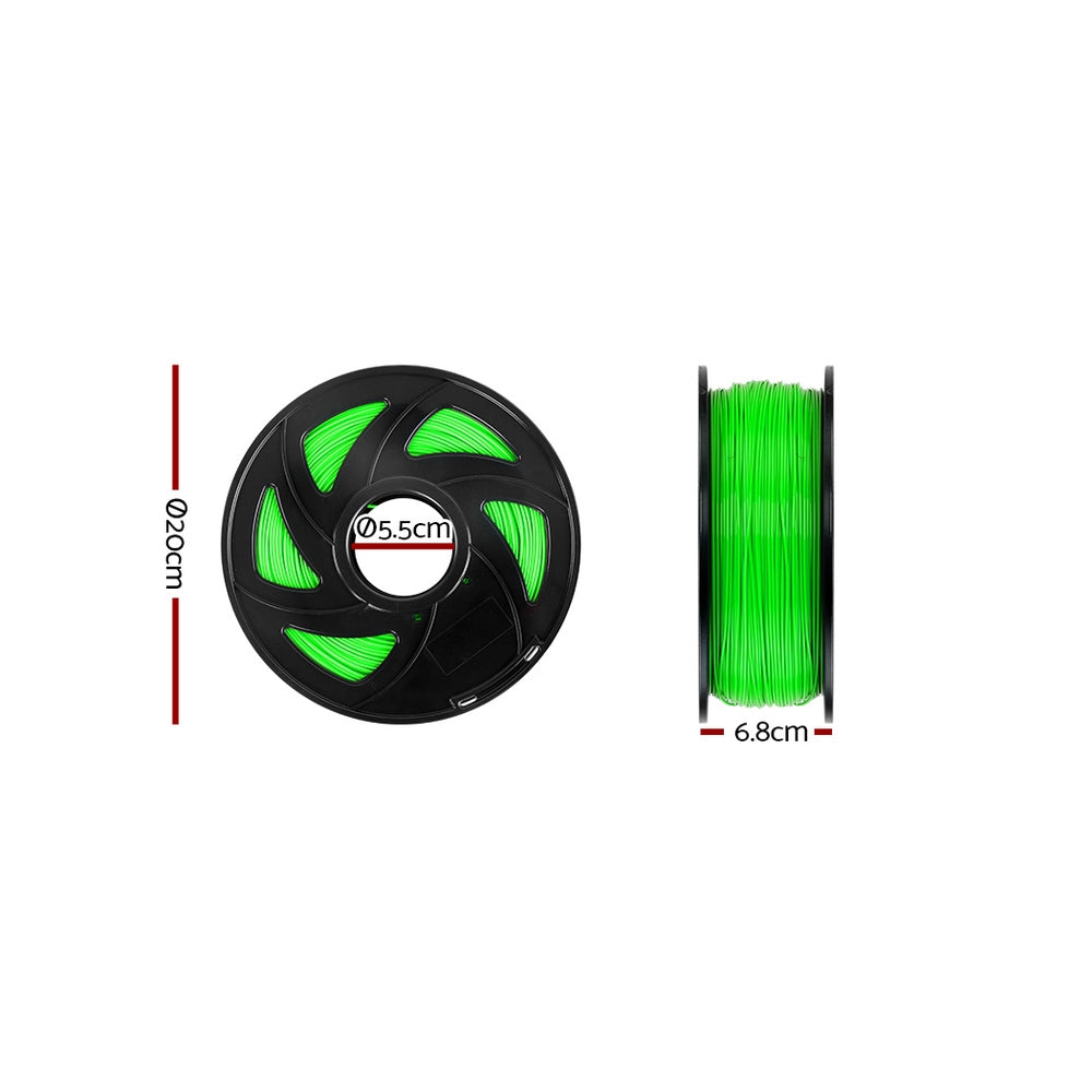 3D Printer Filament PLA 1.75mm 1kg per Roll Green