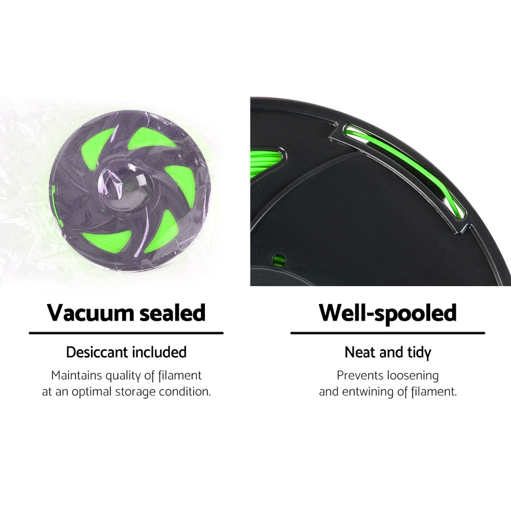 3D Printer Filament PLA 1.75mm 1kg per Roll Green