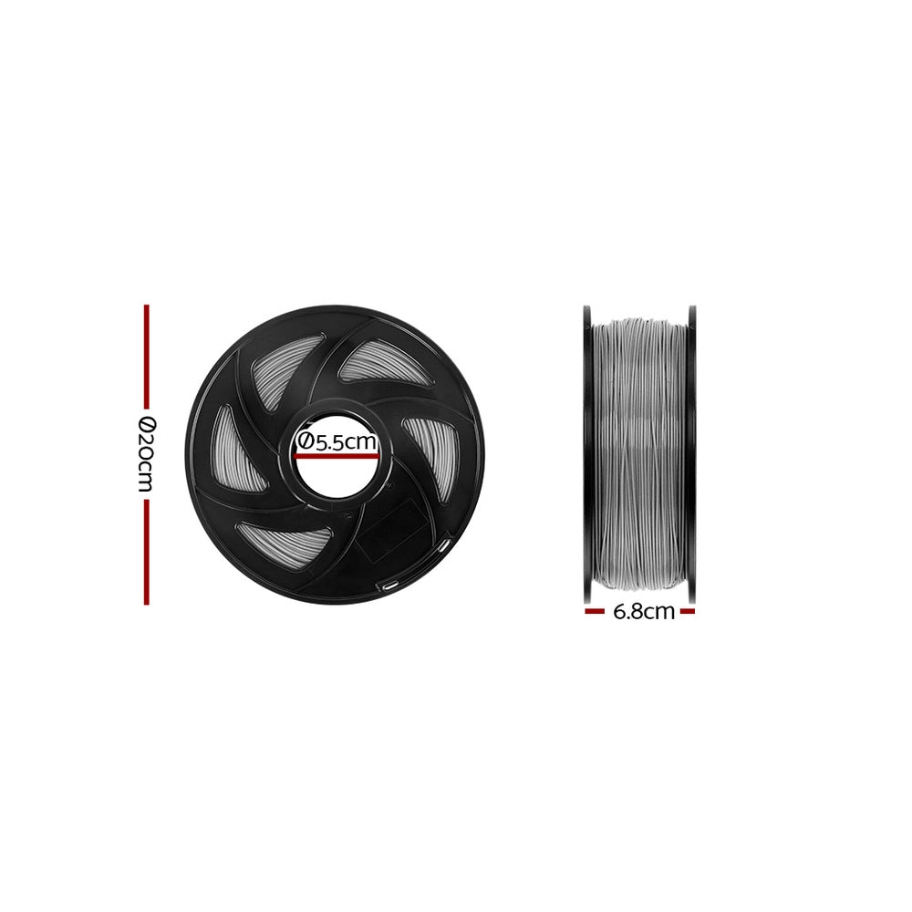 3D Printer Filament PLA 1.75mm 1kg per Roll Grey