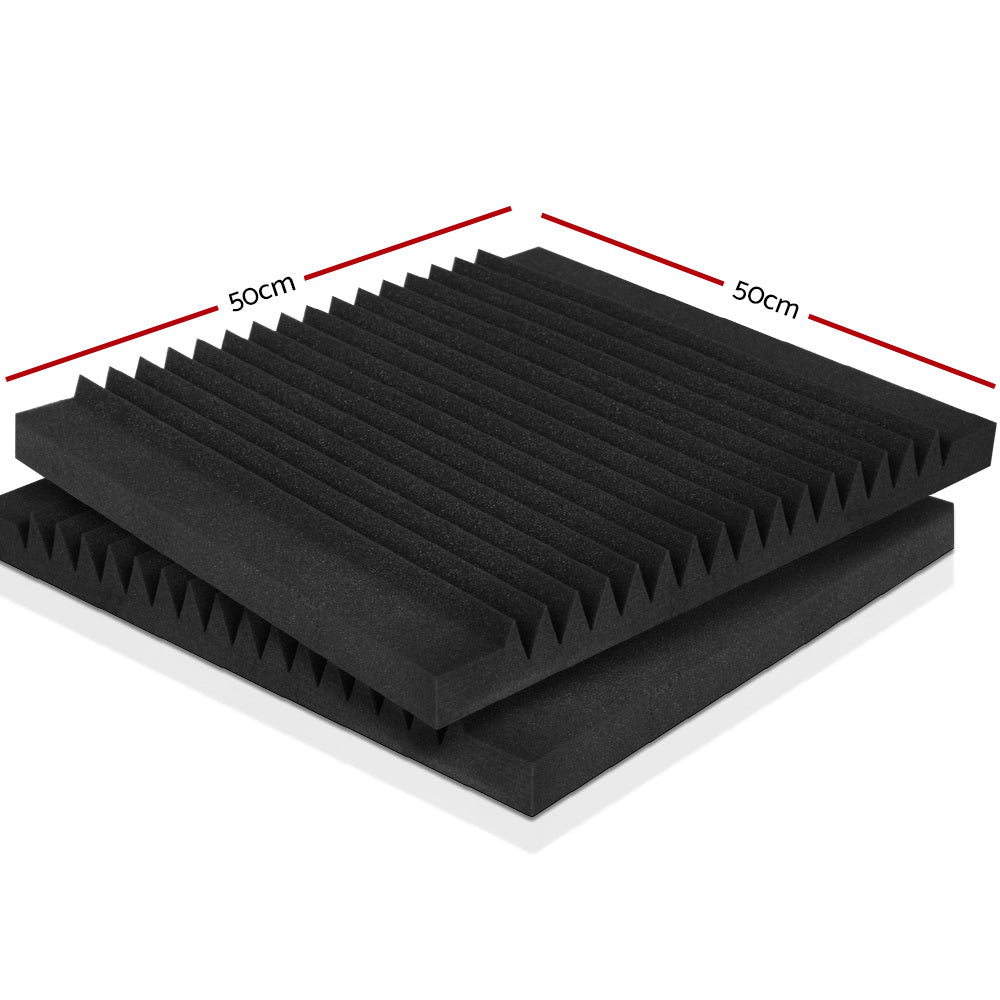 20pcs 50x50CM Studio Acoustic Foam Panel Wedge Tape