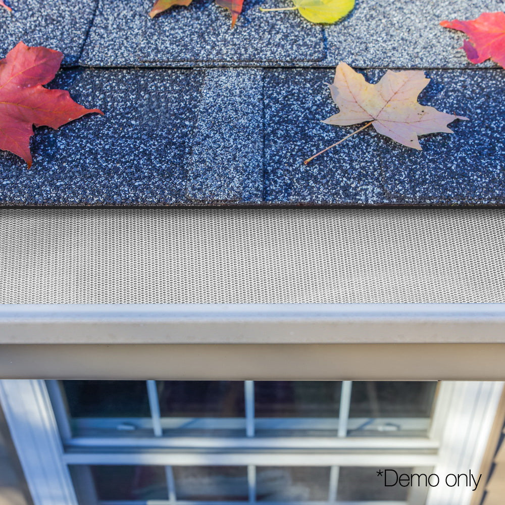 20 Piece Aluminium Gutter Guard Leaf Mesh- Silver