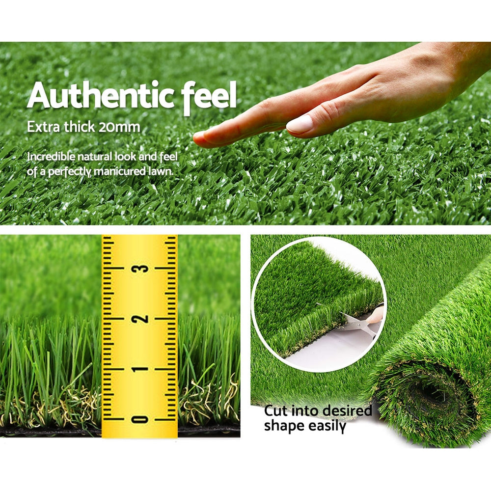 Primeturf Artificial Grass Synthetic 60 SQM Fake Lawn 30mm 2X5M