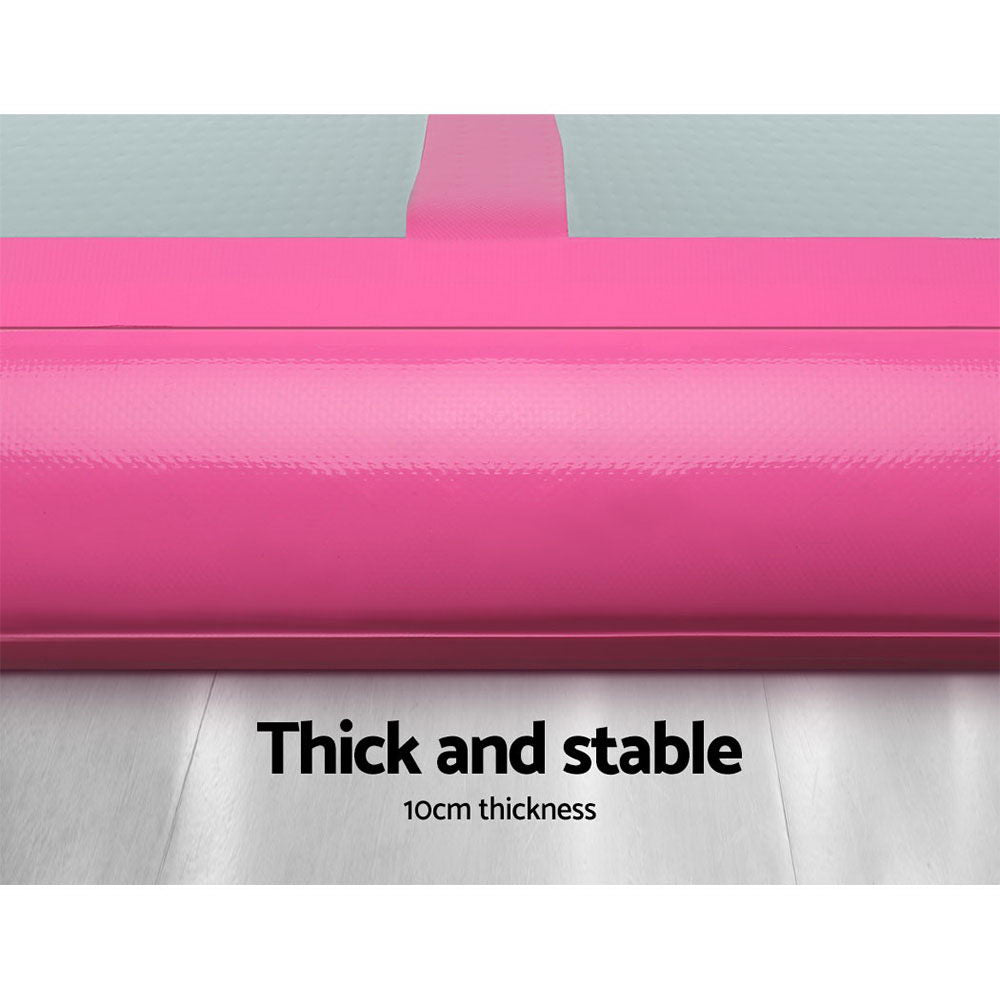 Everfit GoFun 3X0.5M Inflatable Air Track Mat with Pump Tumbling Gymnastics Pink