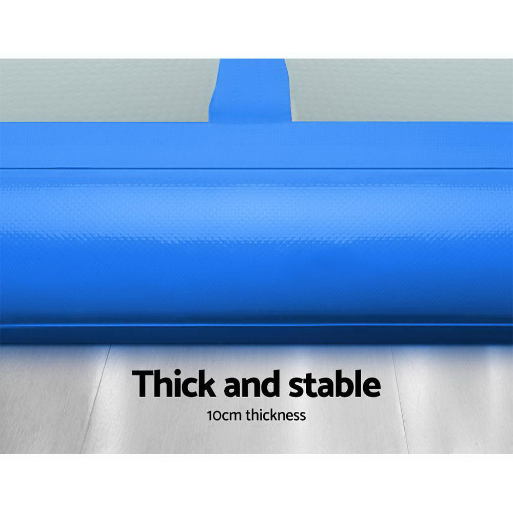 Everfit GoFun 3X1M Inflatable Air Track Mat with Pump Tumbling Gymnastics Blue