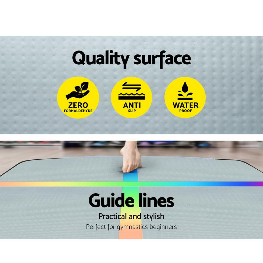 Everfit 4X1X0.2M Air Track Inflatable Tumbling Mat Gymnastics Yoga Mat