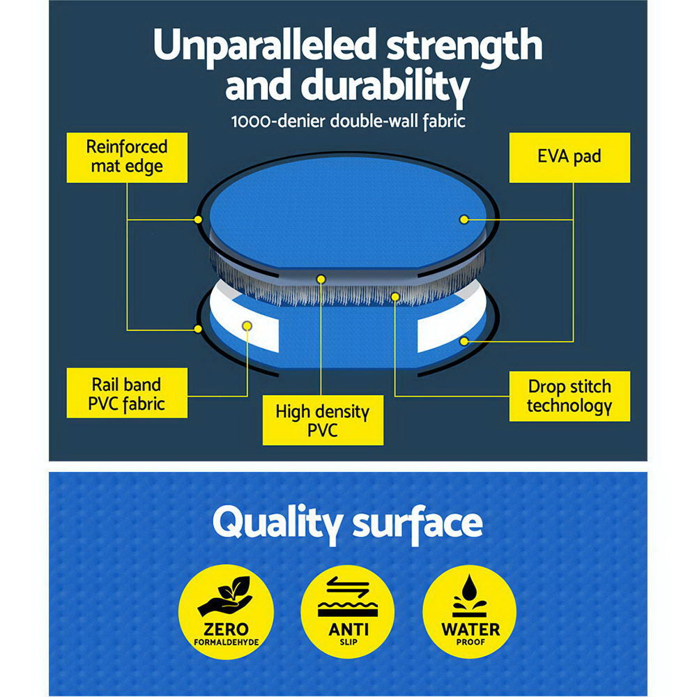 Everfit 70cm Inflatable Air Spot Track Tumbling Mat Airtrack Floor Gymnastics
