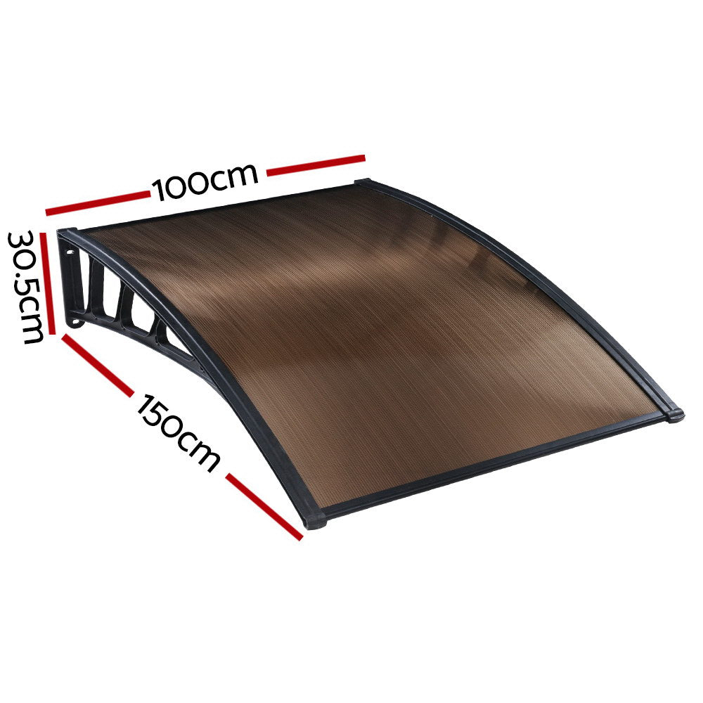 Instahut Window Door Awning Door Canopy Outdoor Patio Cover Shade 1.5mx1m DIY BR