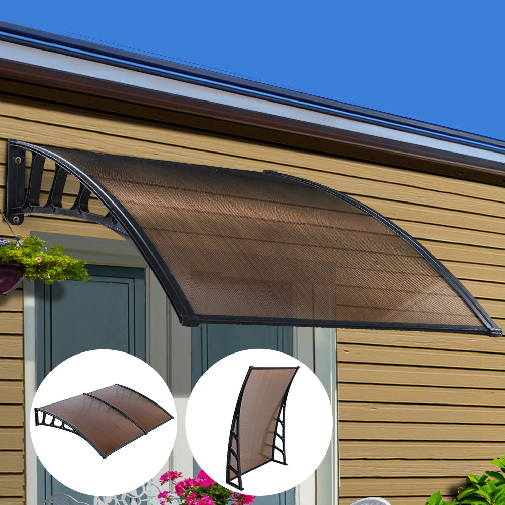 Instahut Window Door Awning Door Canopy Outdoor Patio Cover Shade 1.5mx2m DIY BR