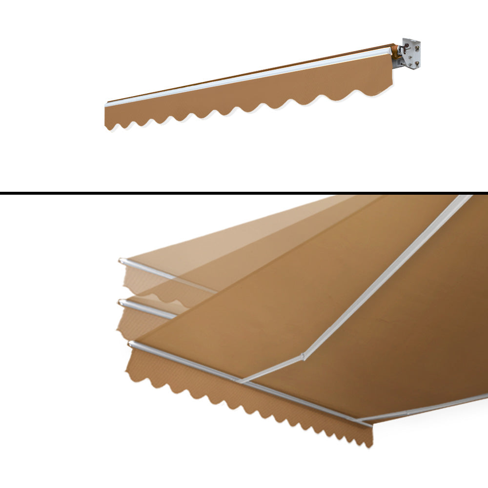 Instahut 3M x 2.5M Outdoor Folding Arm Awning - Beige