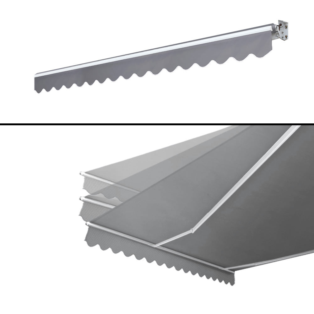 Instahut 4M x 2.5M Outdoor Folding Arm Awning - Pegru