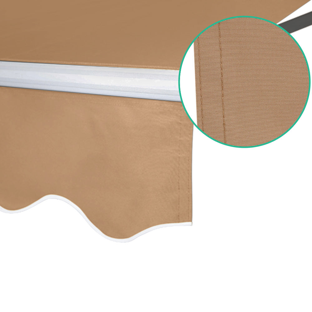 Instahut 4M x 3M Outdoor Folding Arm Awning - Beige