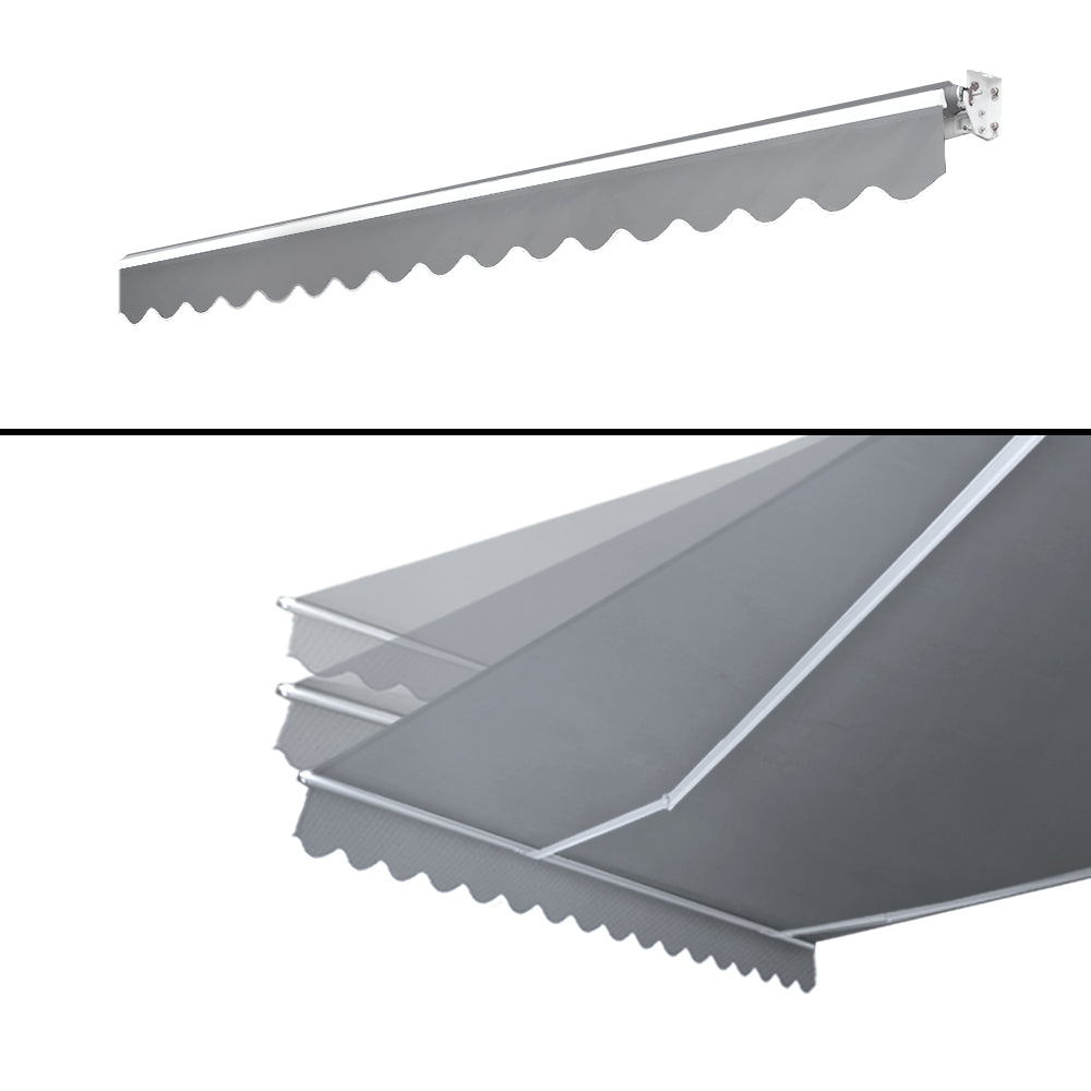 Instahut 4M x 3M Outdoor Folding Arm Awning - Pegru