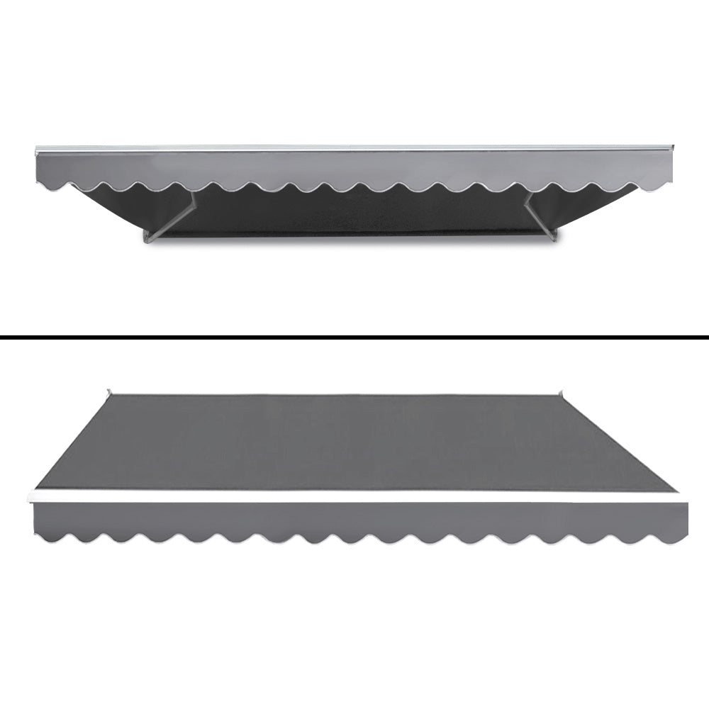 Instahut Motorised 3x2.5m Folding Arm Awning - Pearl Grey