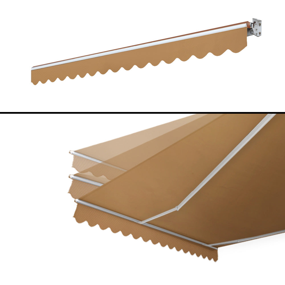 Instahut Motorised 4x3m Folding Arm Awning - Beige