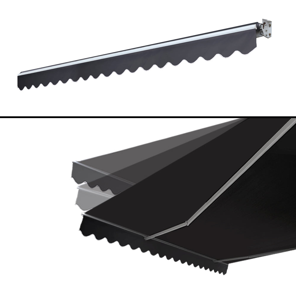 Instahut Motorised 4.5x3m Folding Arm Awning - Grey