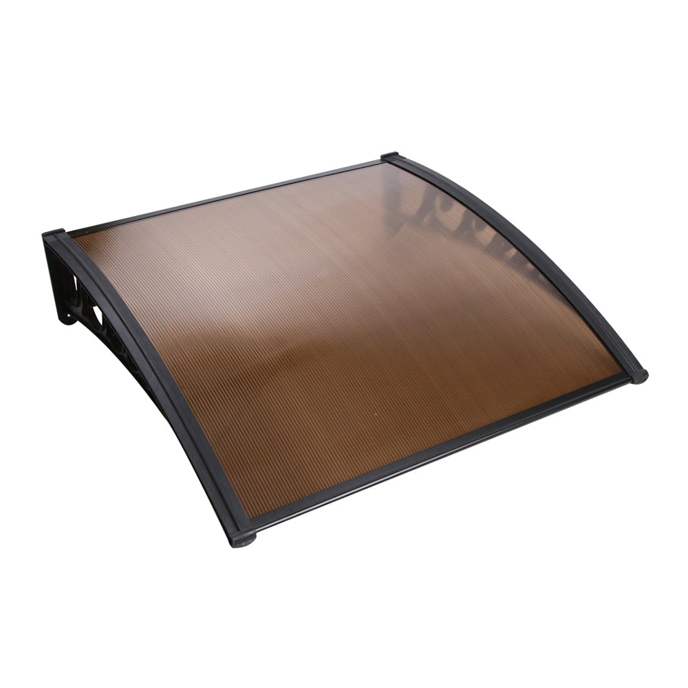 Instahut Window Door Awning 1mx1m Brown