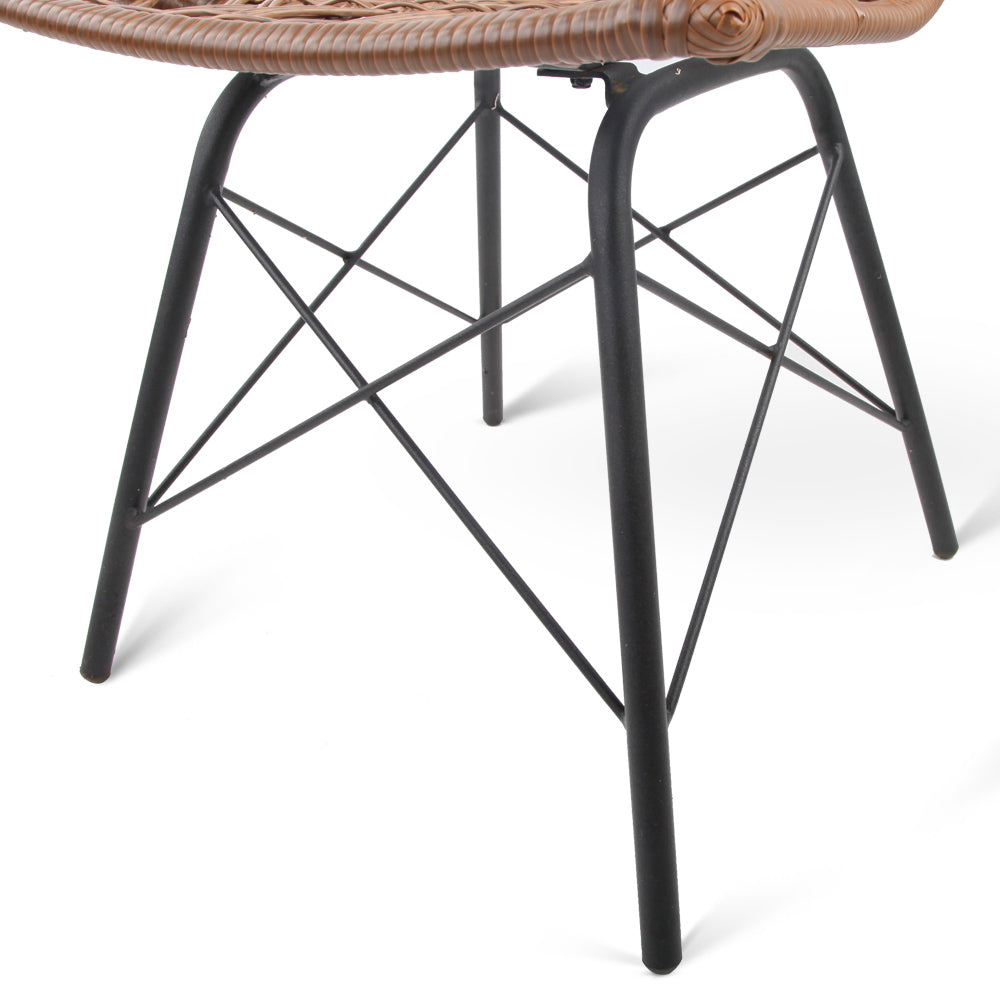 Artiss Set of 4 PE Wicker Dining Chair - Natural