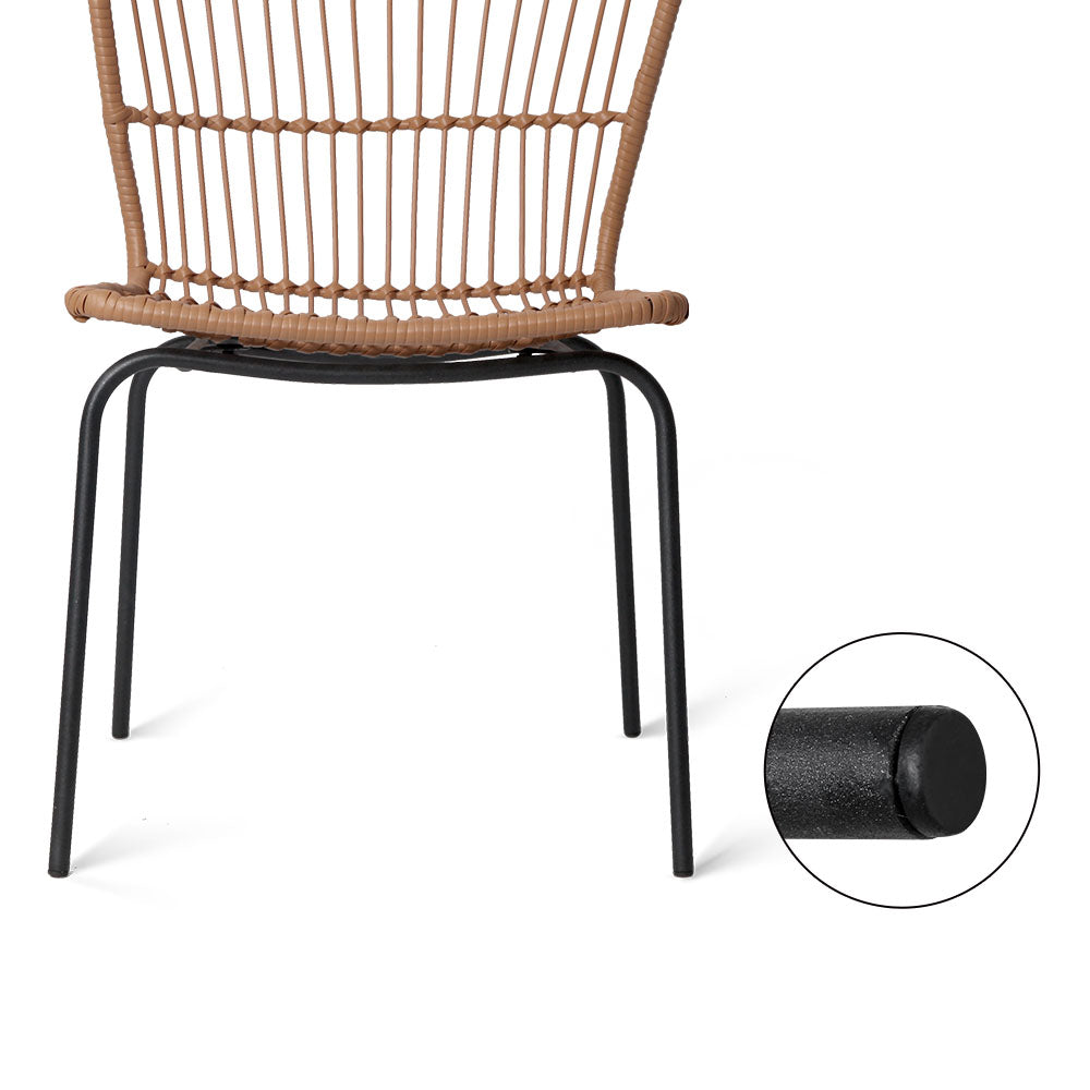 Artiss Set of 2 PE Wicker Dining Chair - Natural