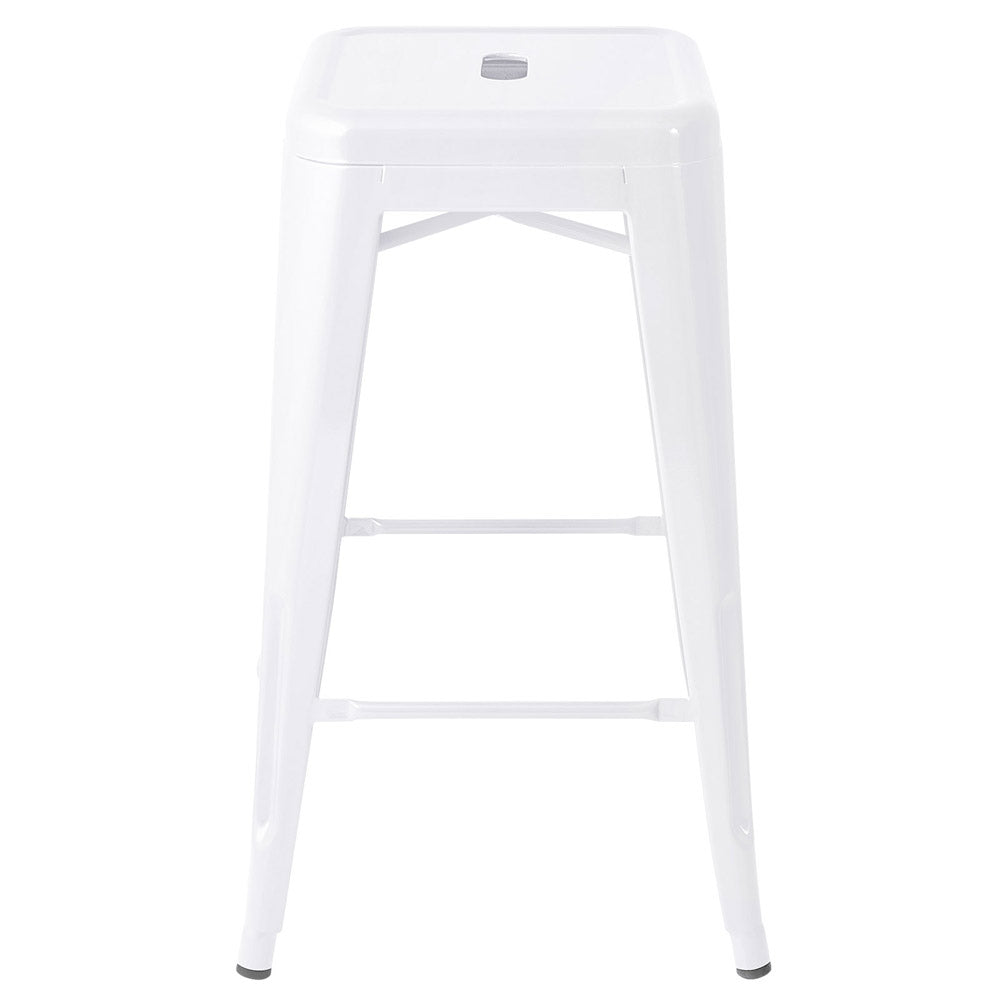 Artiss 4x Replica Tolix Bar Stools Metal Bar Stool Kitchen Cafe Chair 66cm White