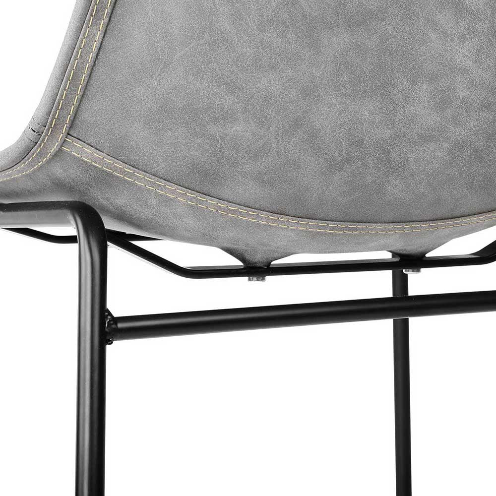Artiss Set of 2 PU Leather Dining Chairs - Grey