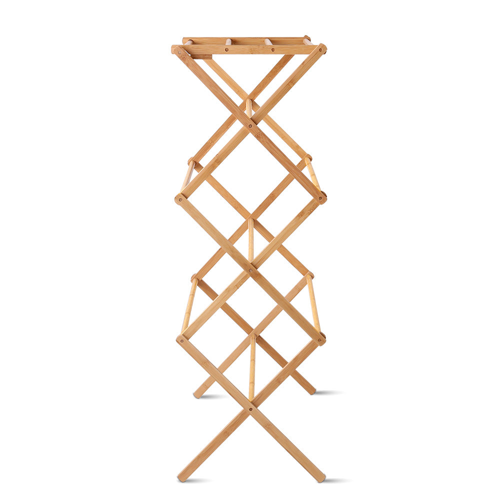 Artiss Bamboo Clothes Dry Rack Folable Towel Hanger Laundry Drying