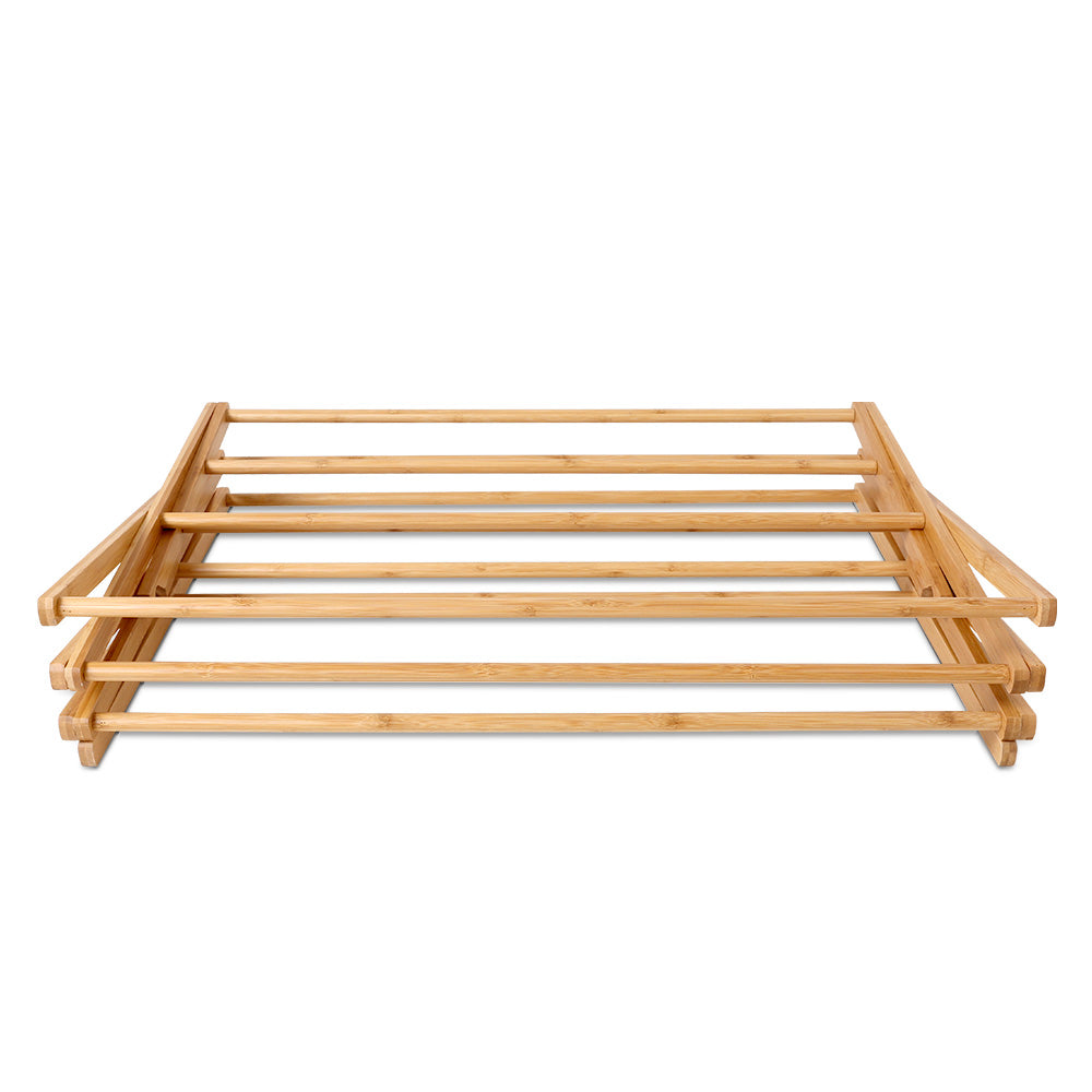 Artiss Bamboo Clothes Dry Rack Folable Towel Hanger Laundry Drying