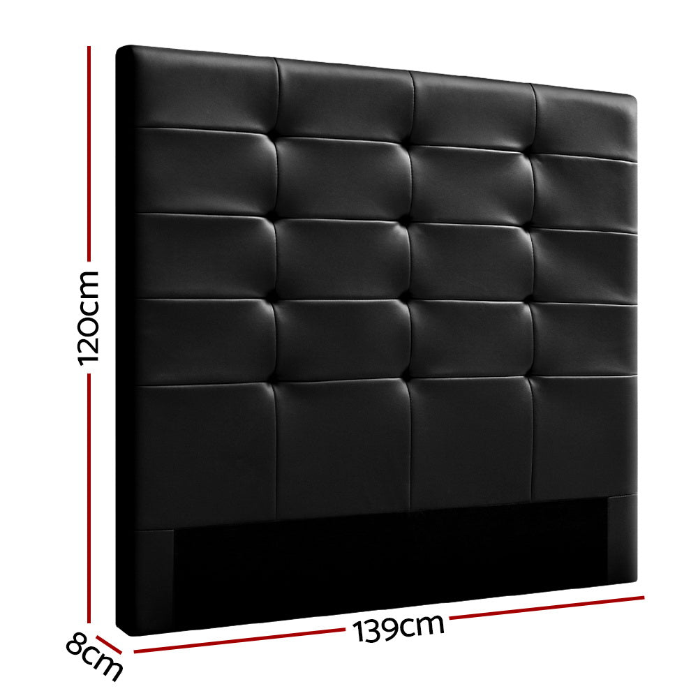 Artiss BENO Double Size Bed Head Headboard Bedhead Leather Base Frame