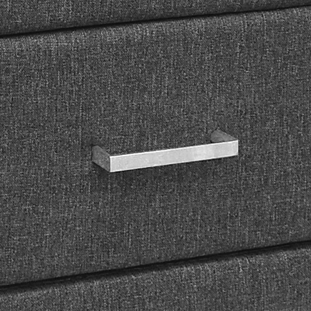Artiss Fabric Bedside Table - Grey