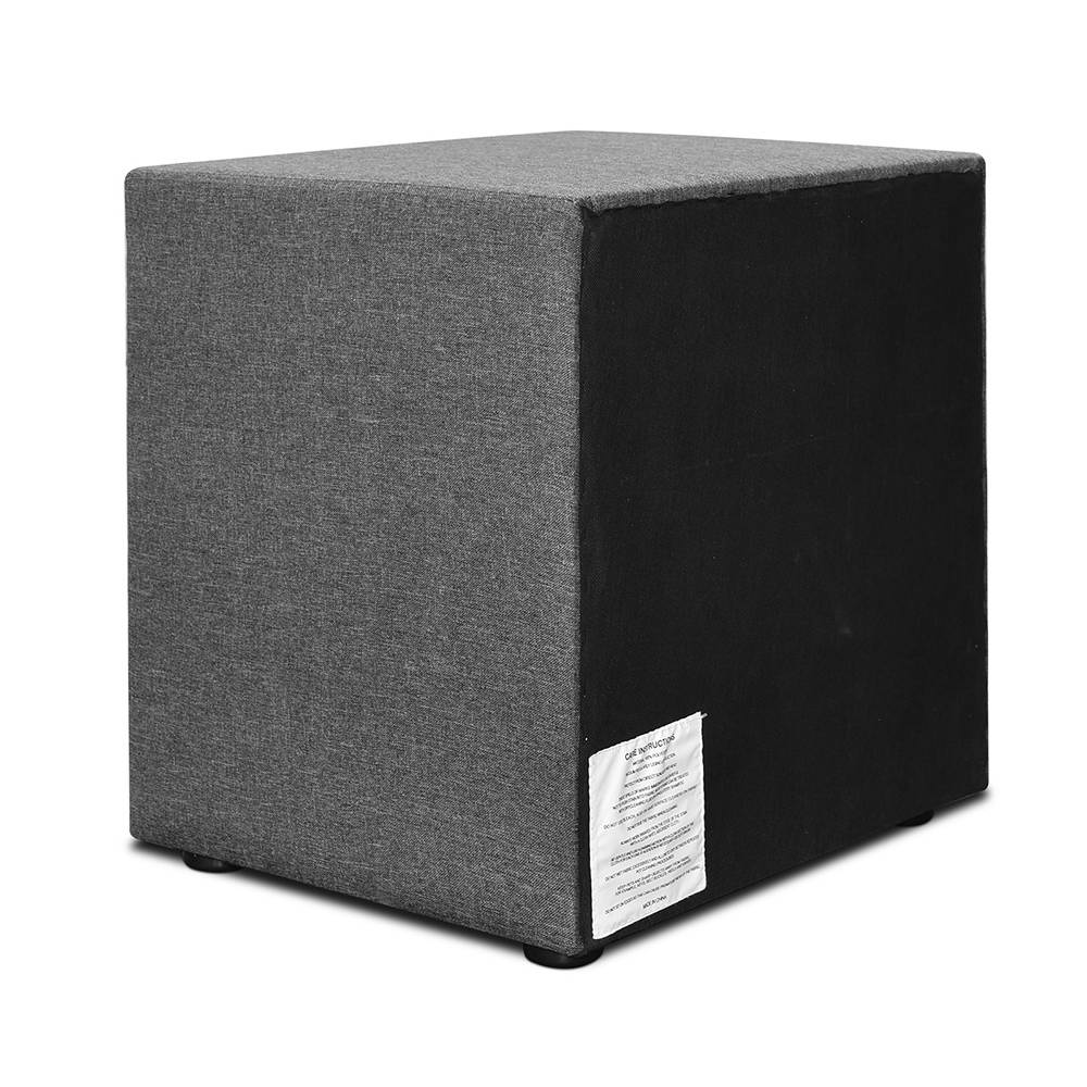 Artiss Fabric Bedside Table - Grey