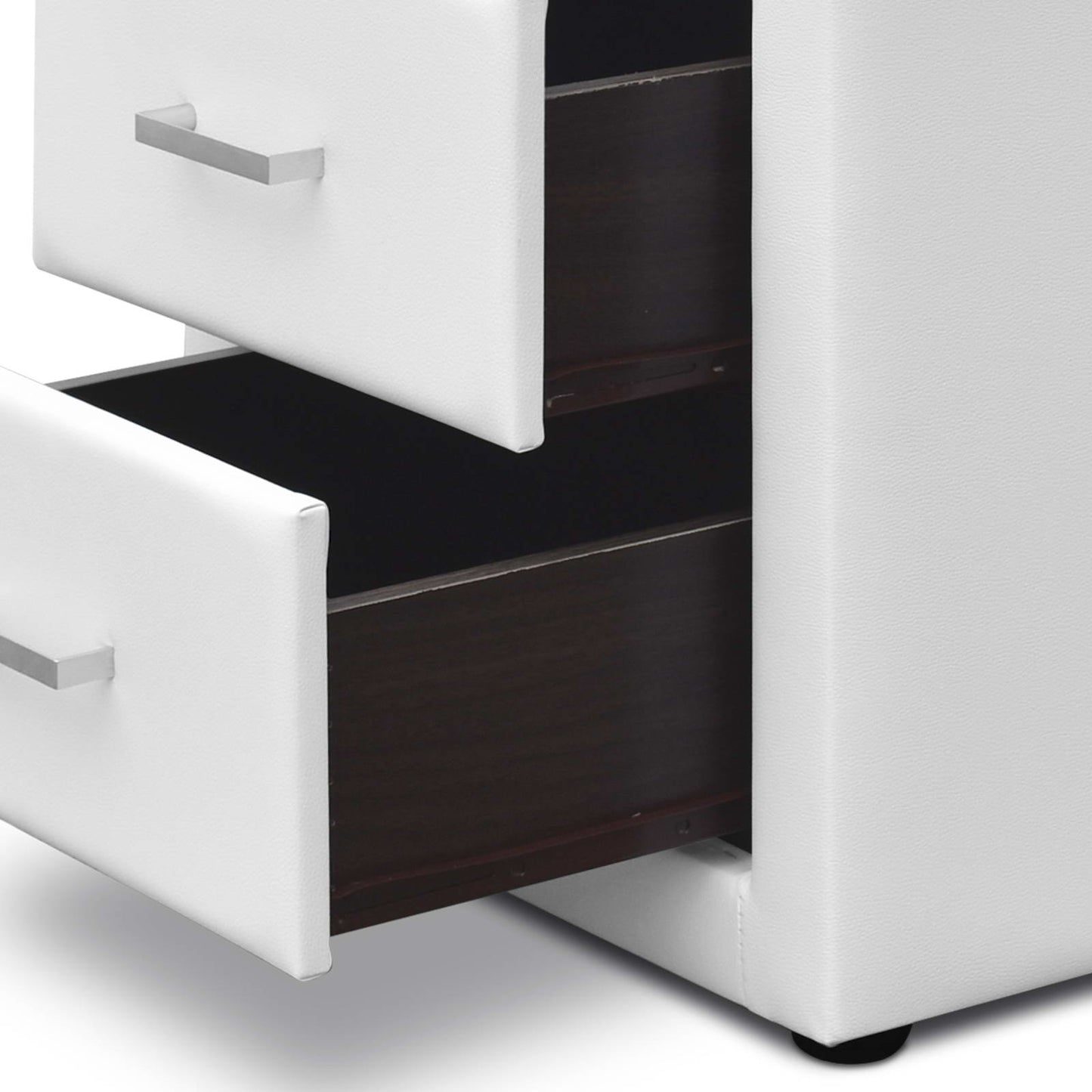 Artiss PVC Leather Bedside Table - White