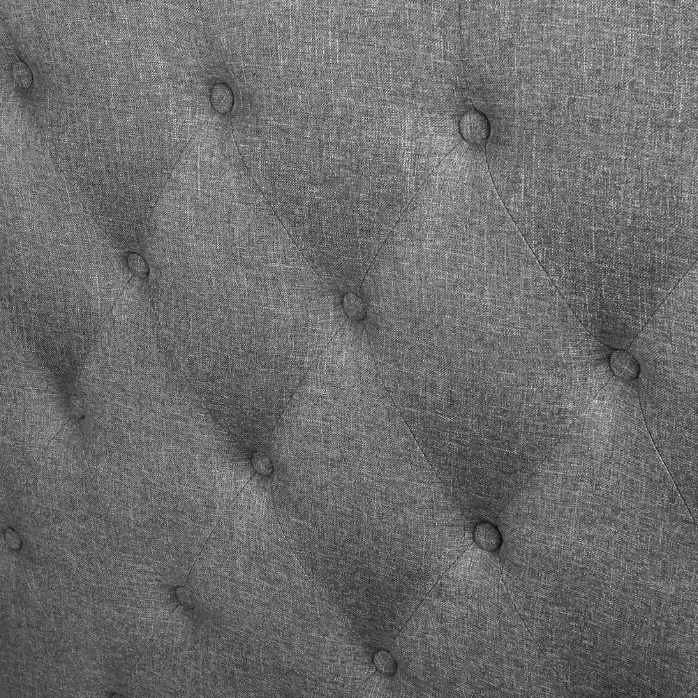 Artiss Double Size Upholstered Fabric Headboard - Dark Grey