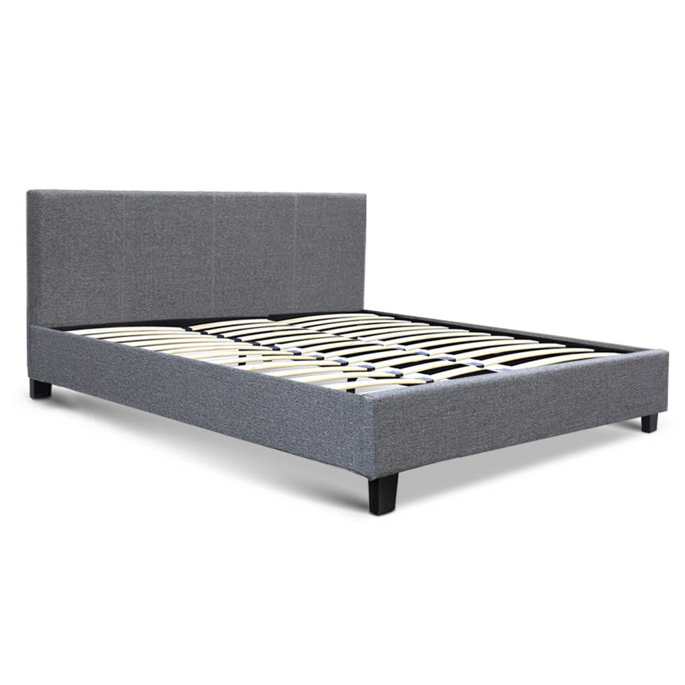 Artiss King Size Bed Frame Base Mattress Platform Fabric Wooden Grey NEO