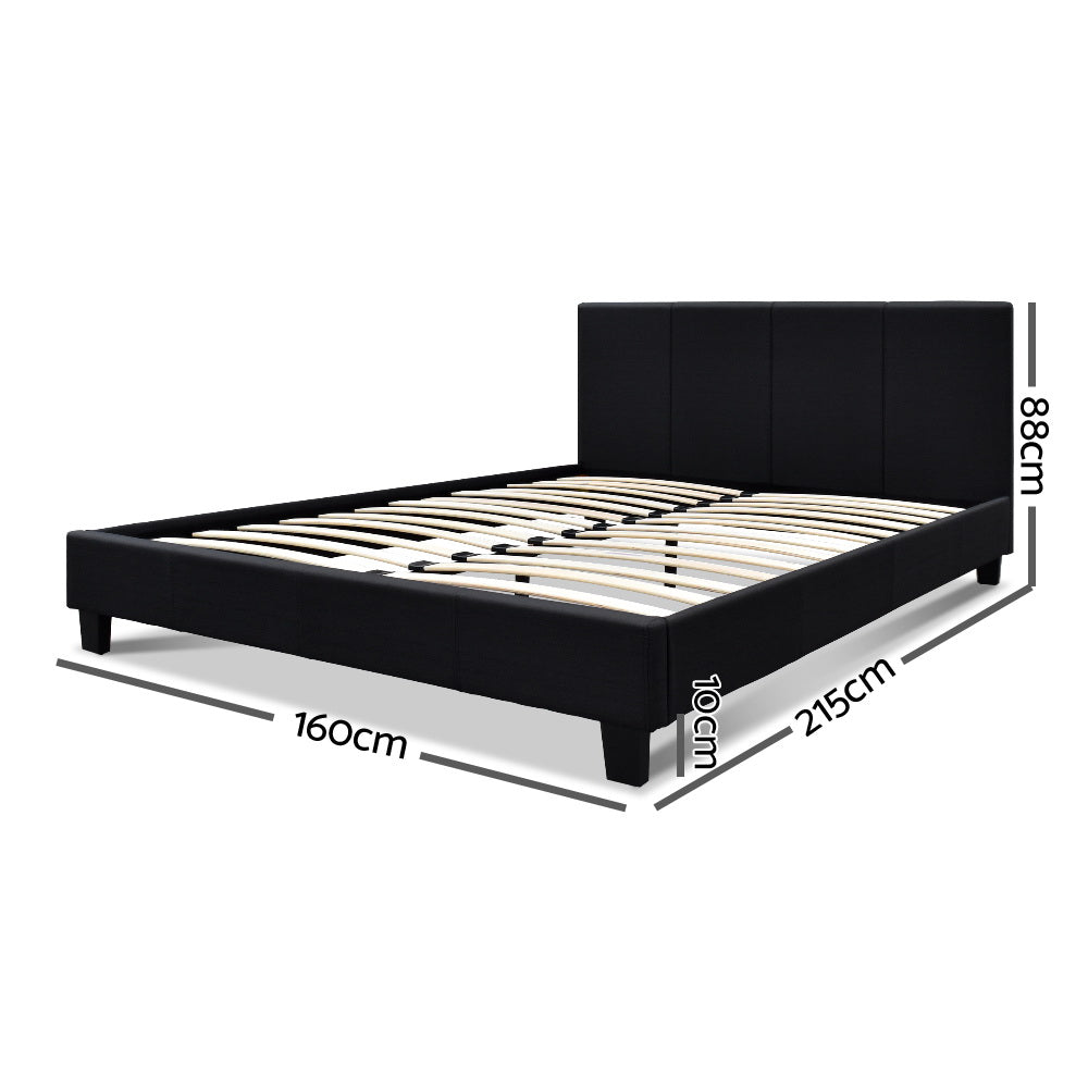 Artiss Neo Bed Frame Fabric - Charcoal Queen