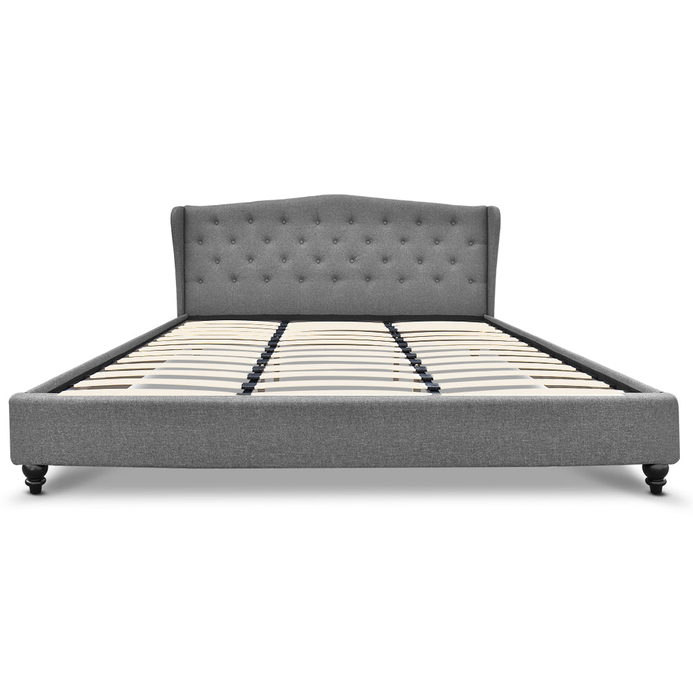 Artiss Pier Bed Frame Fabric - Grey King