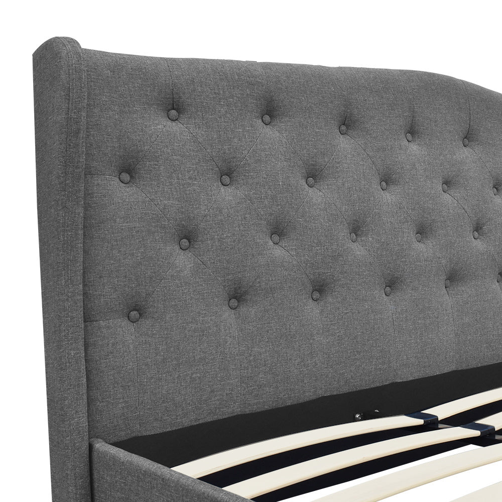 Artiss Pier Bed Frame Fabric - Grey King