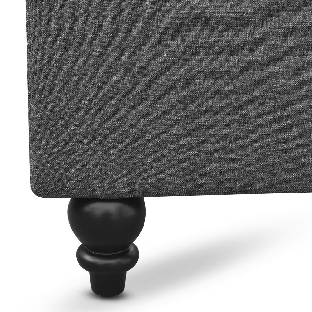 Artiss Pier Bed Frame Fabric - Grey King