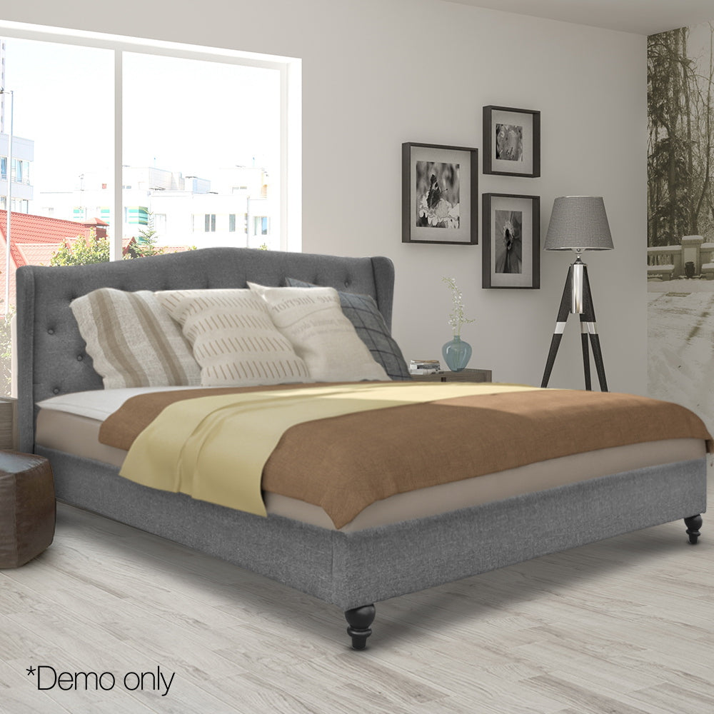 Artiss Pier Bed Frame Fabric - Grey King