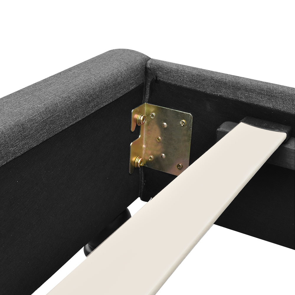 Artiss Pier Bed Frame Fabric - Grey Queen