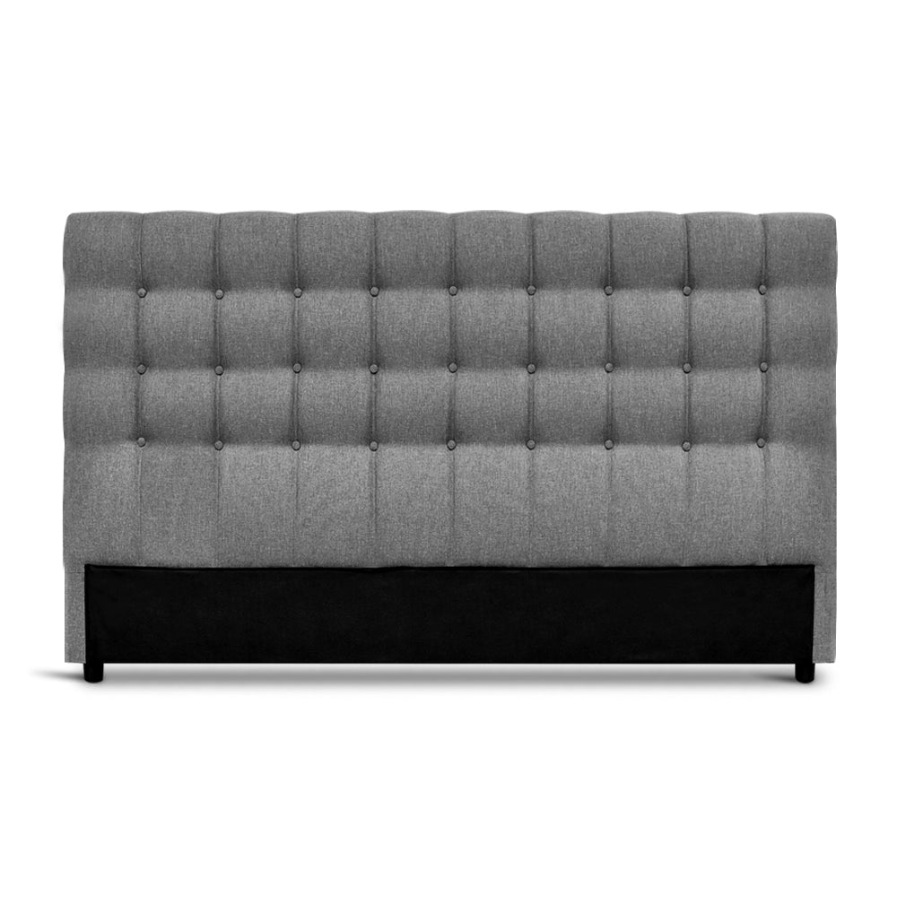 Artiss Queen Size Upholstered Fabric Headboard - Grey