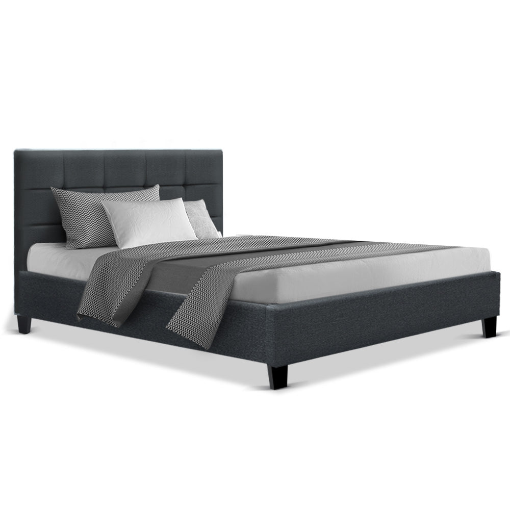 Artiss King Single Size Bed Frame Base Mattress Platform Charcoal Fabric Wooden SOHO