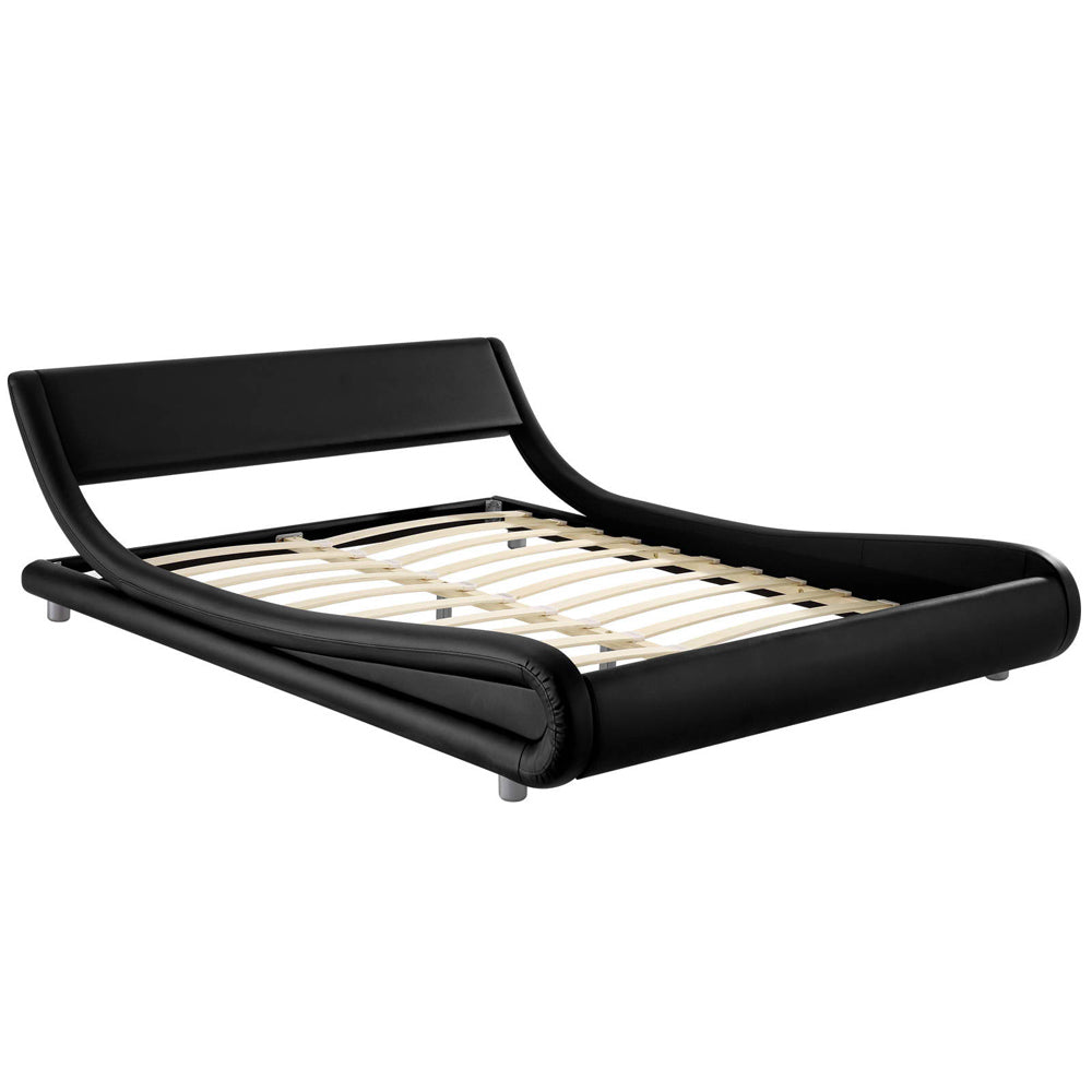Artiss King Size PU Leather Bed Frame - Black