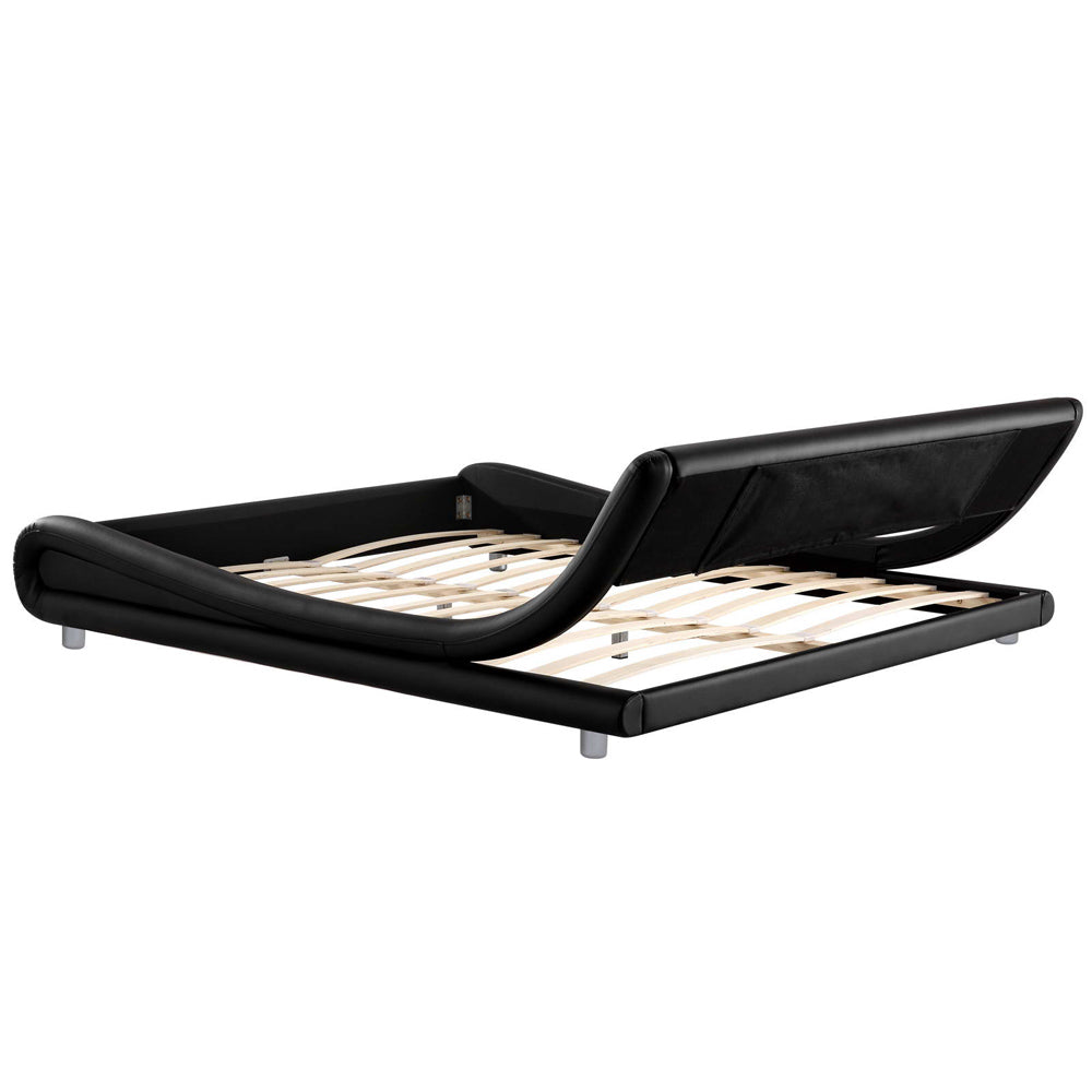 Artiss King Size PU Leather Bed Frame - Black