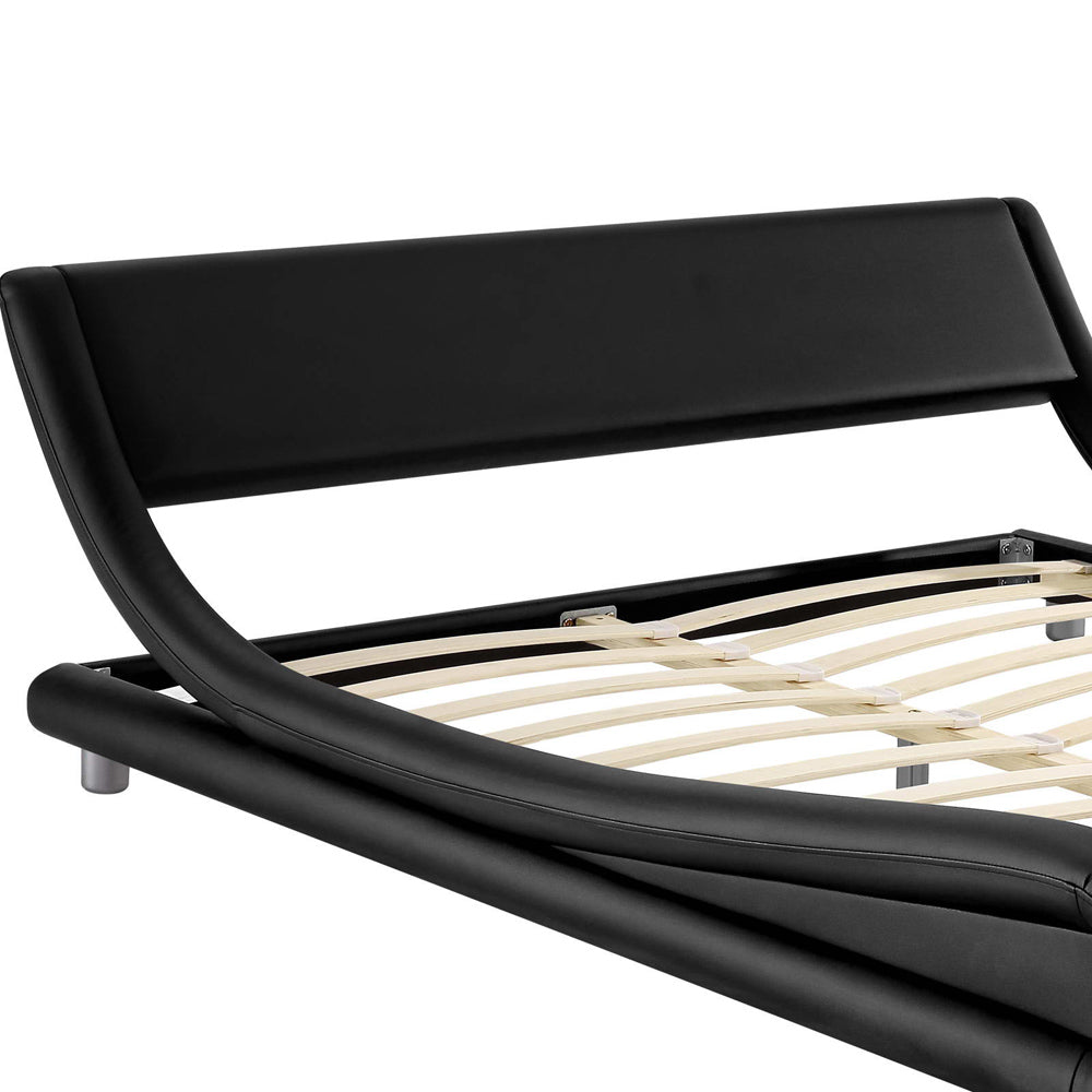 Artiss King Size PU Leather Bed Frame - Black